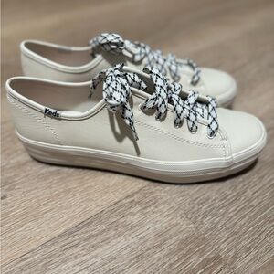 Keds Women's Off-White Sneakers with Patterned Laces